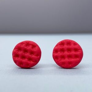 Artist Made Raspberry Tuft Studs | Titanium Posts